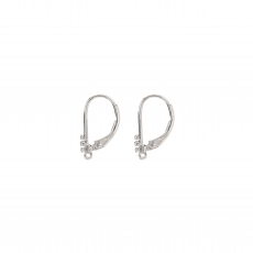 0.05 Carat White Diamond Hoop Earrings in 14K White Gold (ERFND0019)