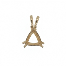 9mm Trillion Pendant Finding in 14K Gold