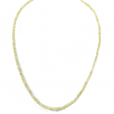 Chrysoberyl Cat's Eye Bead Rondelle Shape 3mm to 5mm Accent Bead Ready to Wear Necklace