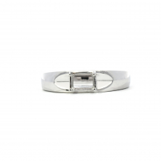 East West Emerald Cut 6x4mm Men's Ring Semi-Mount In 14K Gold