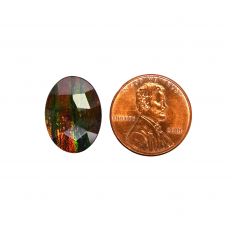 Fossilized Ammolite Oval 17.69x13mm Single Piece 6.63 Carat