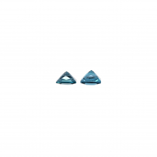 London Blue Topaz Princess Cut 8MM Matched Pair Approximately 5.35 Carat