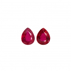 Madagascar Ruby Pear Shape 10x8mm Matching Pair Approximately 6.65 Carat