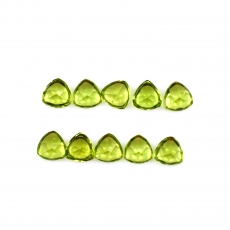 Peridot Buff Top Trillion 6mm Approximately 8.00 Carat
