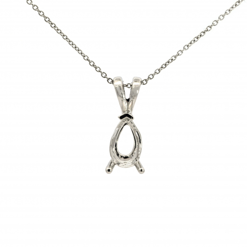 9x6mm Pear Shape Pendant Finding In 14k Gold(chain Not Included)